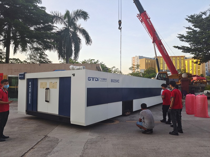 博鱼激光8025HC总线高功率12000W光纤激光切割机交付成功